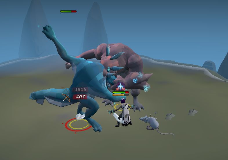 The ranged and magic Dagannoth Kings beat me up on Runescape.